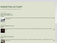 Tablet Screenshot of marketingactuary.com
